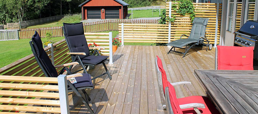 Staket Drömminge på altan