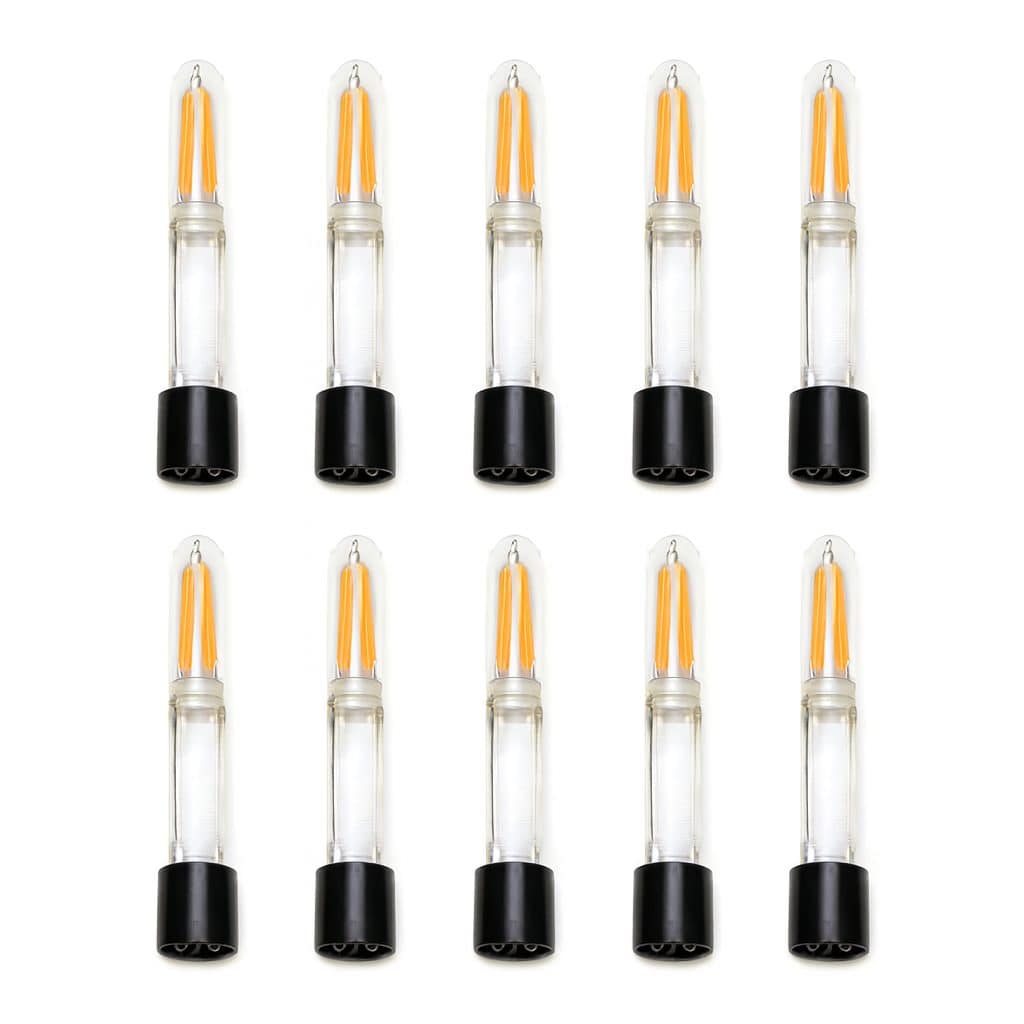 Kallare ljus till ljusstaken Ljuseveka. Vitare lampor med kelvin 2700.