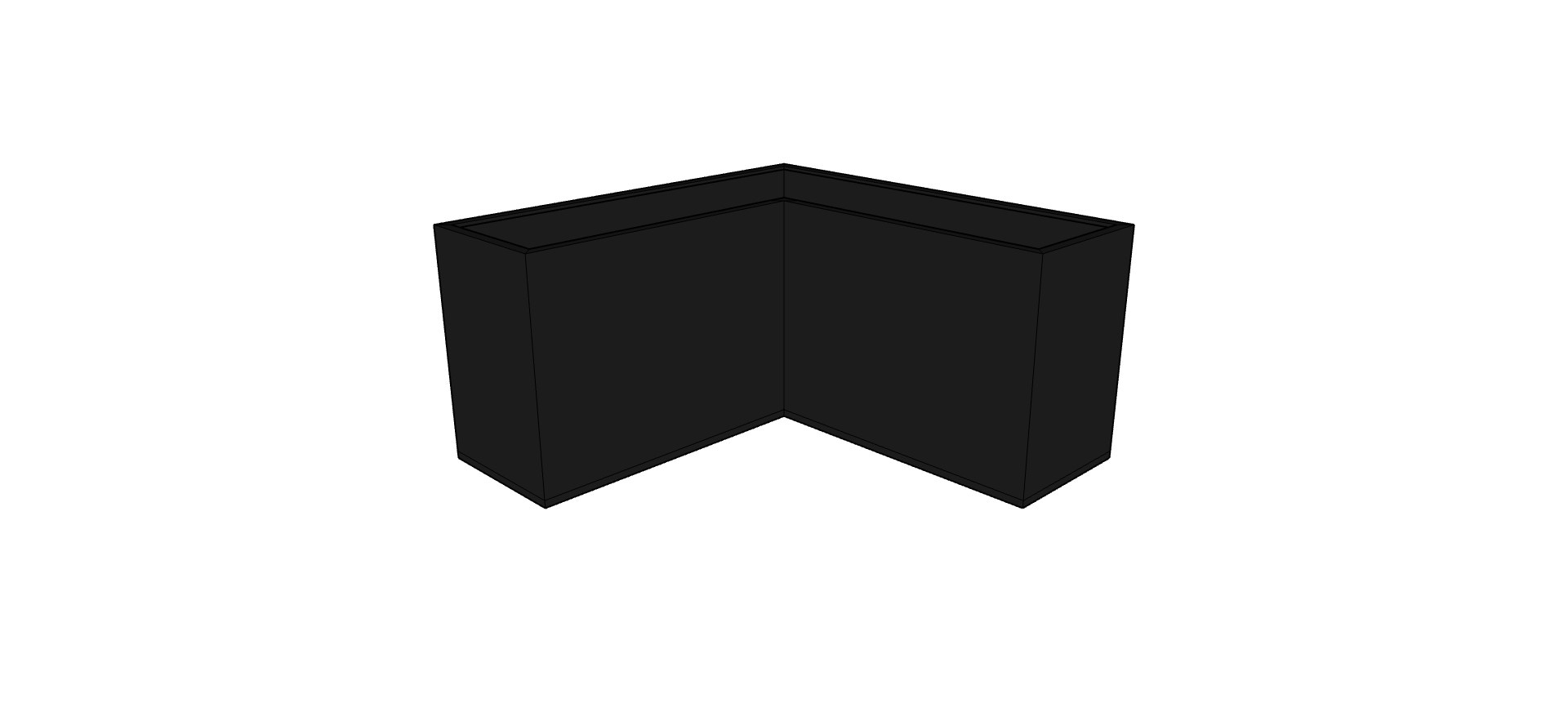 Plant Box Vinkel 120x120x40x60 cm - Billede 7