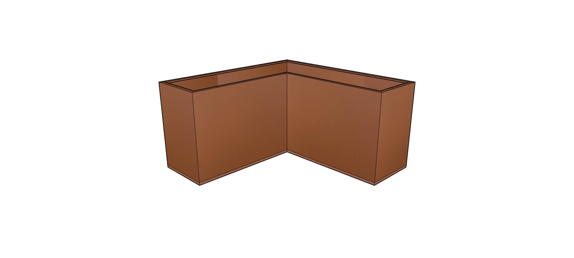Plant Box Vinkel 120x120x40x60 cm - Bild 6
