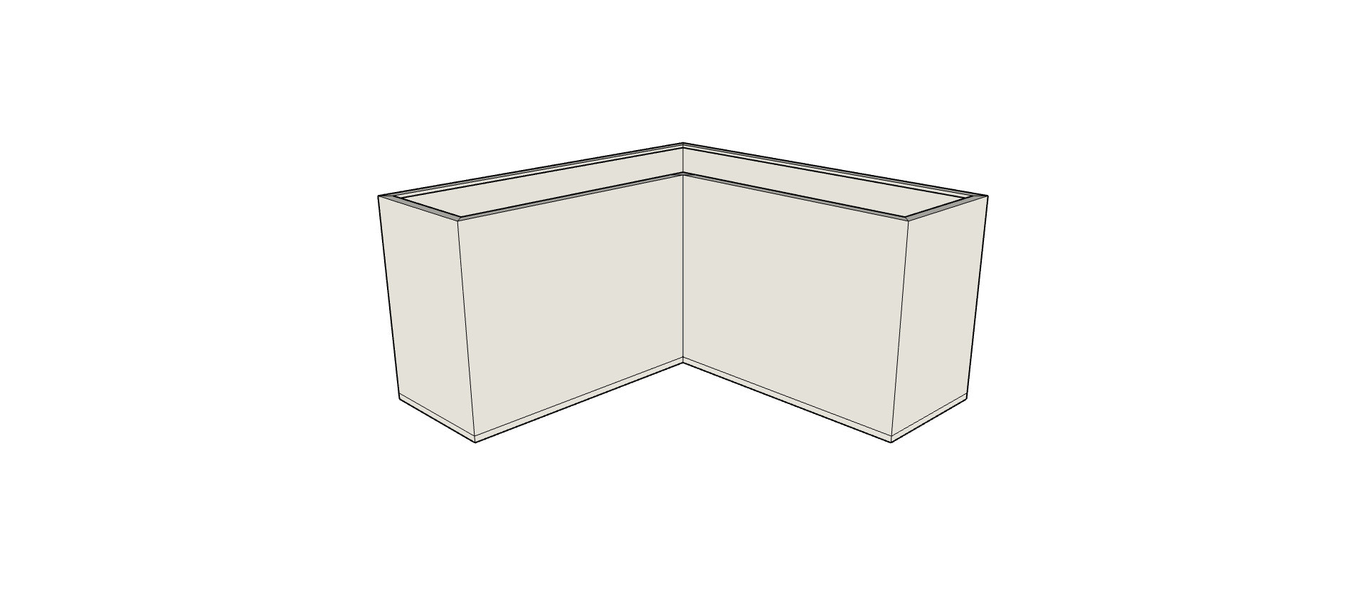 Plant Box Vinkel 120x120x40x60 cm - Bild 5