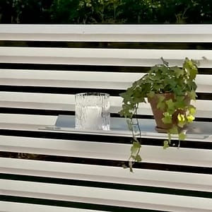 Hylla till staket Drömminge. Hylla till regel 45x45 mm. 2 tums regel.