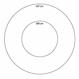 Kombination av storlekar av planteringsringar från Wernamo Design.