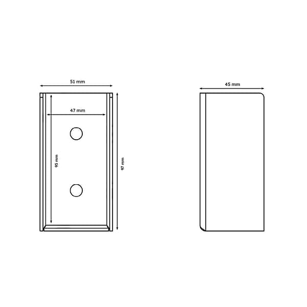 Pergola Flex - Beslag för regel 45mm, 2-pack - Bild 2