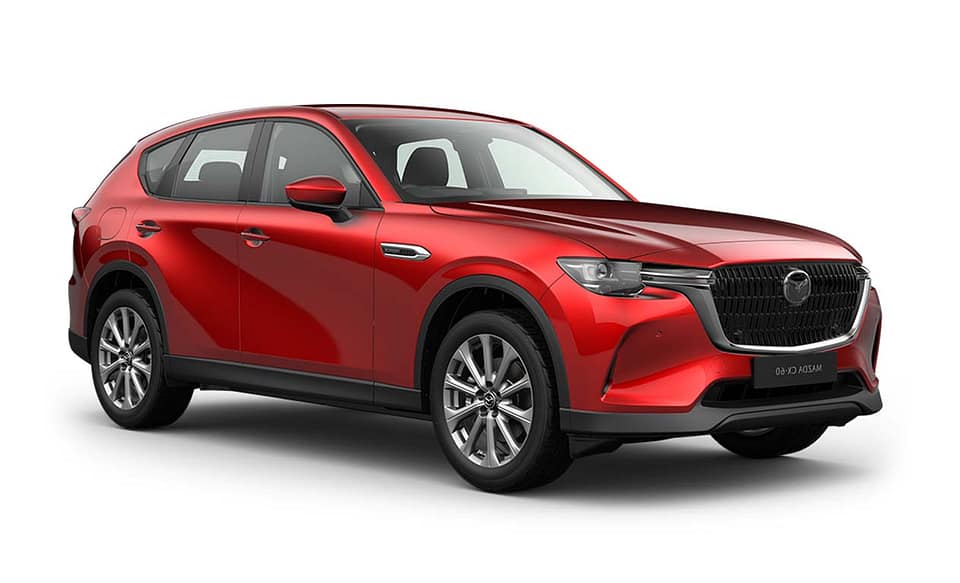 Mazda CX 60 vit bakgrund.